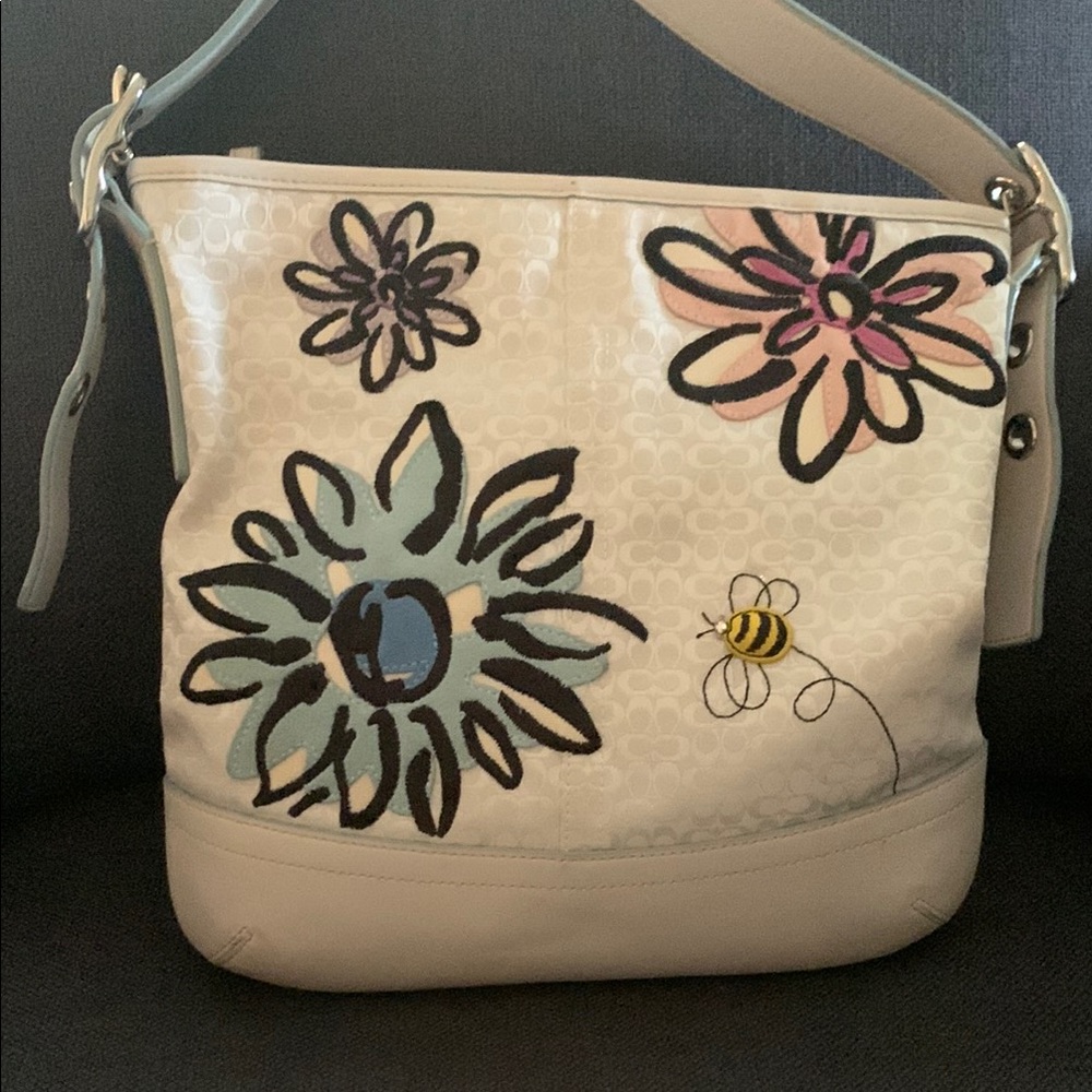 2007-Coach Floral Crossbody Bag - Picture 2 of 11